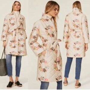 Samantha Sipos Quilted Sunburst Belted Coat